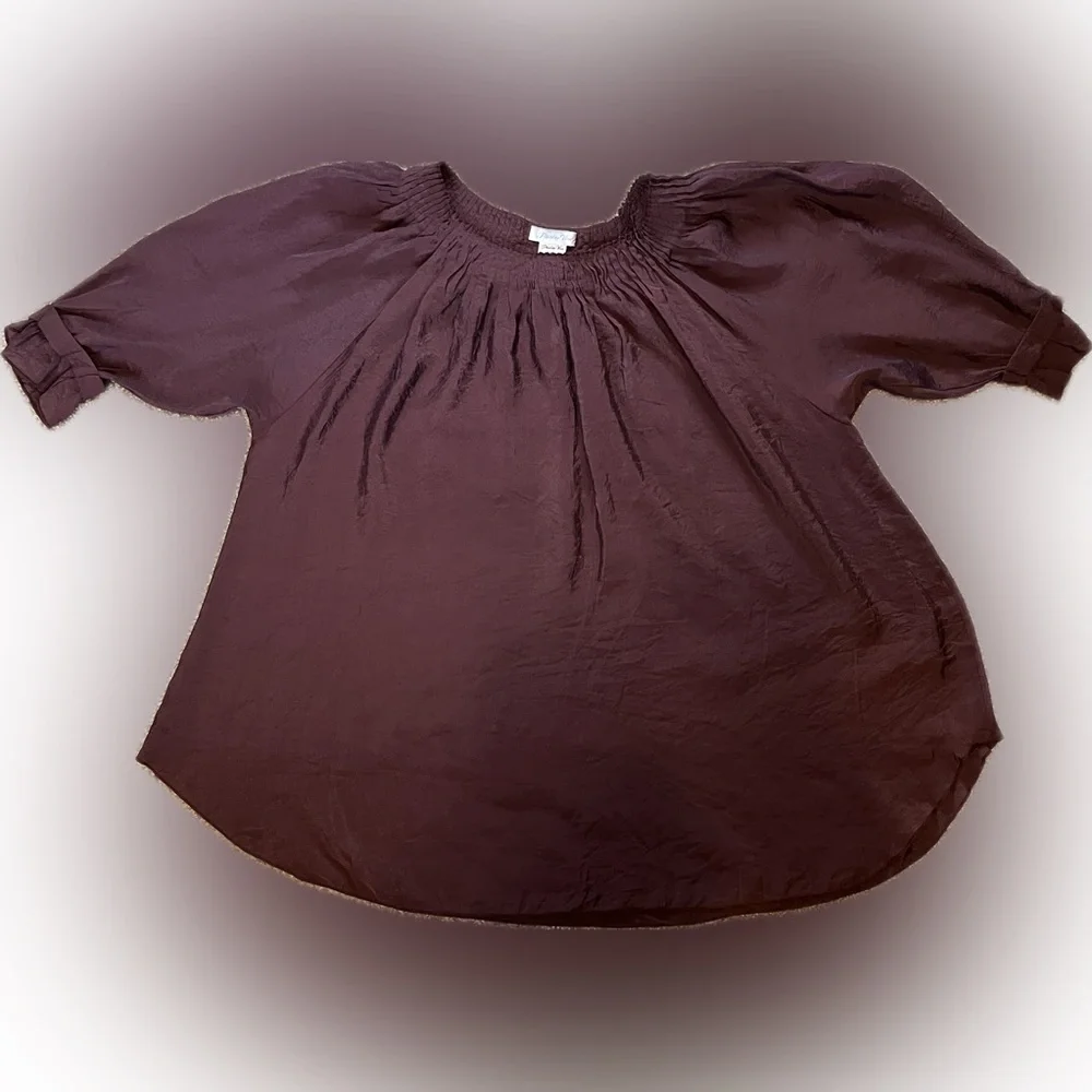 Paisley Vine Swing Tunic Cinnamon size 1X - Picture 5 of 10